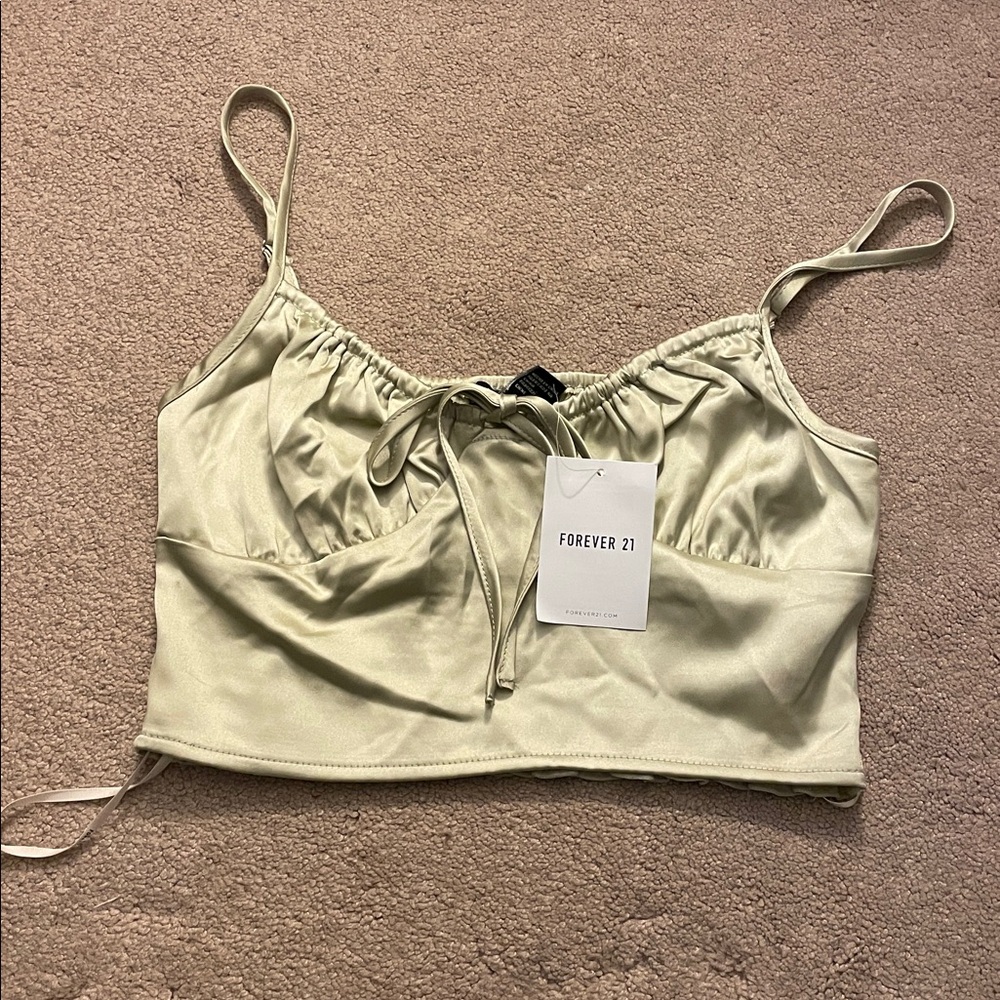 Forever 21 Light Green Crop Top